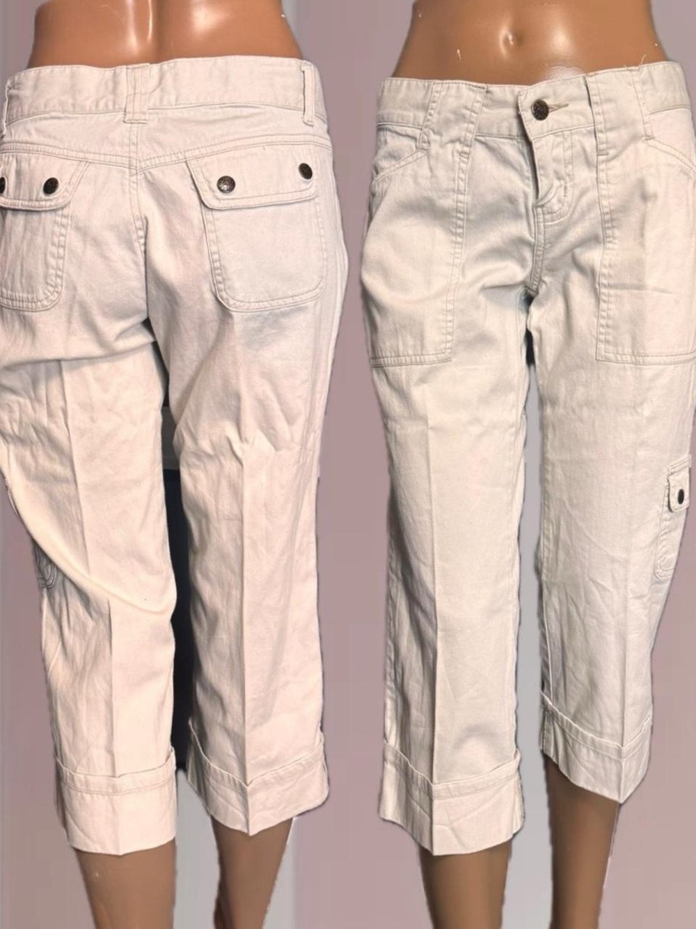Mudd Y2K Cream Capri Pants